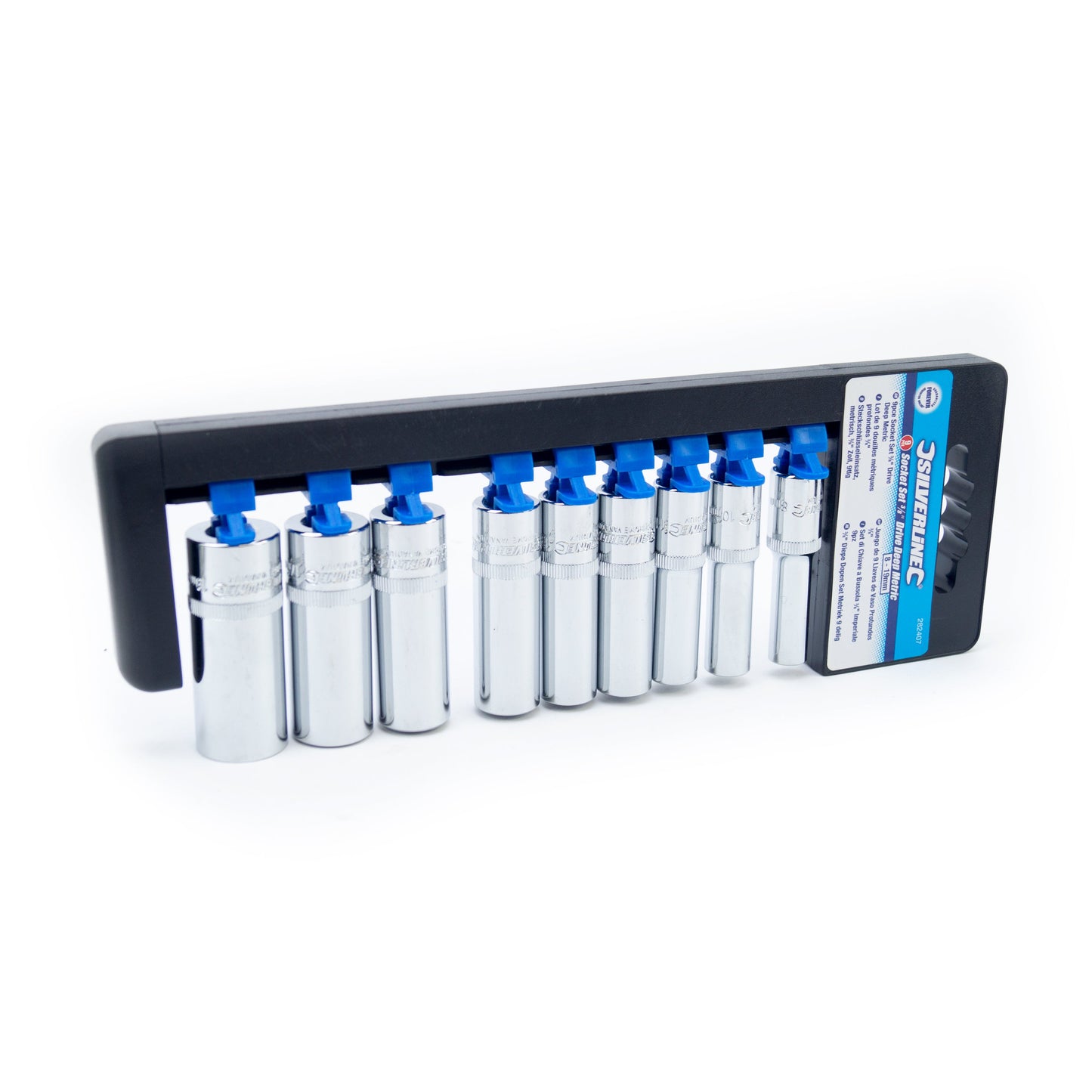 DEEP SOCKETS 9PCS 3/8inc DRIVE 8, 10, 11, 12, 13, 14, 15, 17mm & 19mm