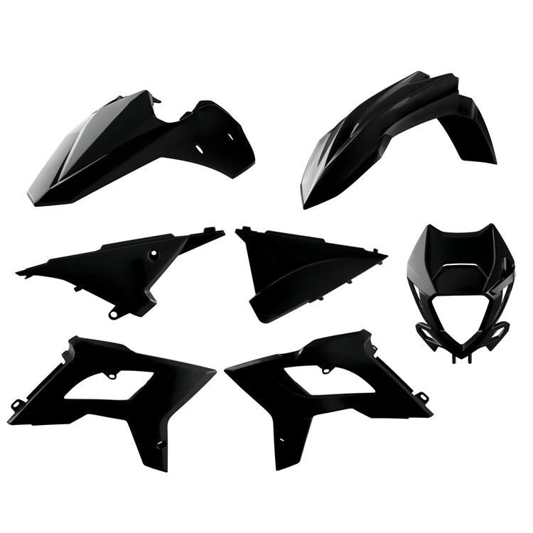 POLISPORT PLASTIC KIT + FORK GUARDS BETA RR 250-520 13-17, BLACK 22 RESTYLE KIT