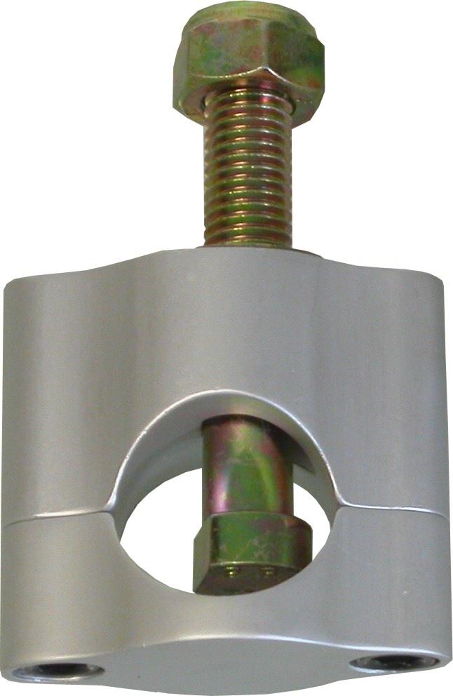 Handlebar 1 Bolt Clamps Silver complete with spacers Alloy (Pair)