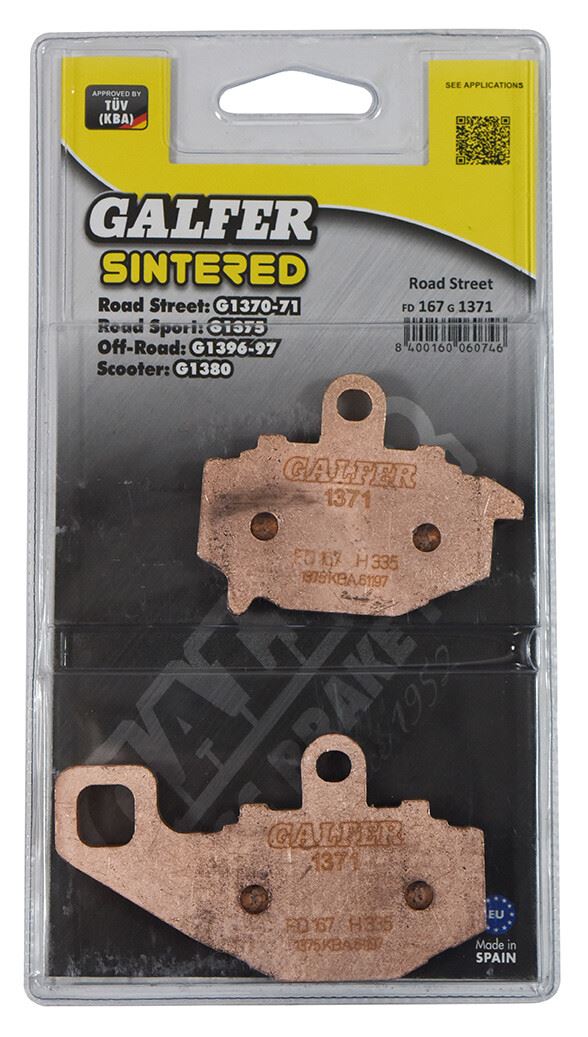 Galfer Brake Pad FD167,AD093,VD434,FA192,FDB2012/R,SBS687
