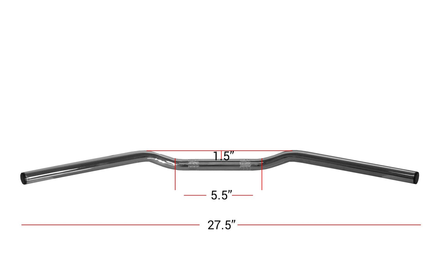 Handlebar 7/8'' Chrome 1.75'' Rise Honda CB400/4 27'' Long