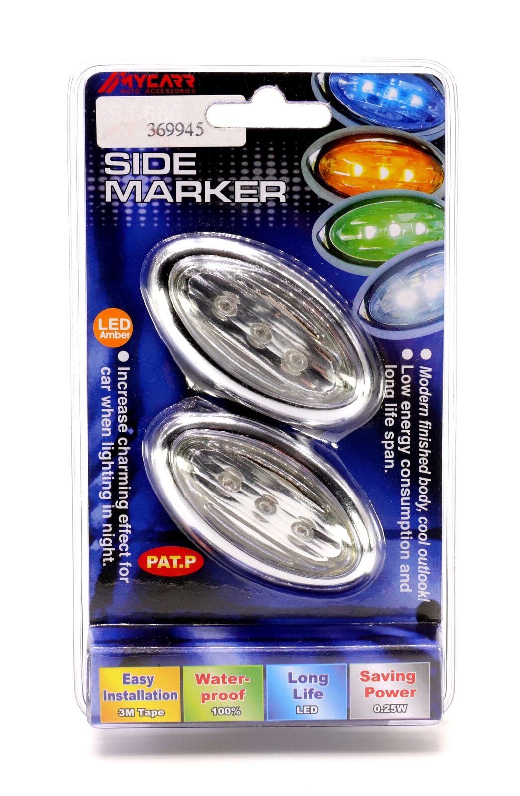 Oval Side Marker Light Flush Mounting with Amber LED Lights