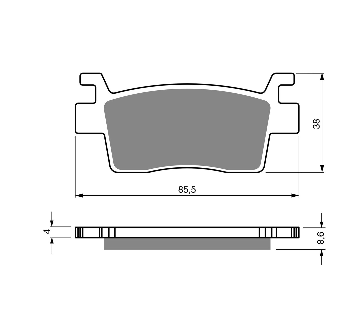 Goldfren Brake Pads AD411, VD301, VD302, VD303, VD304, VD401, VD402, , SBS5 FA739