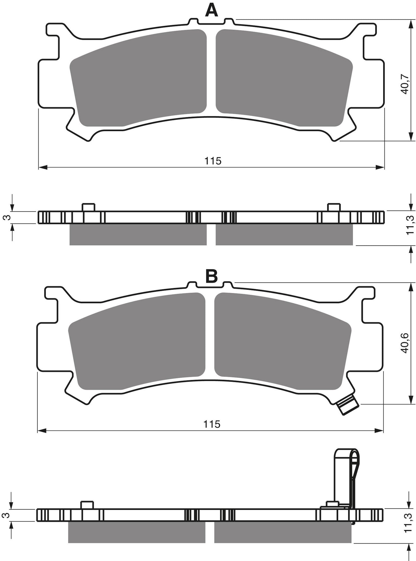 Goldfren AD383 Honda Pioneer 1000 SXS1000M 16- Front Left