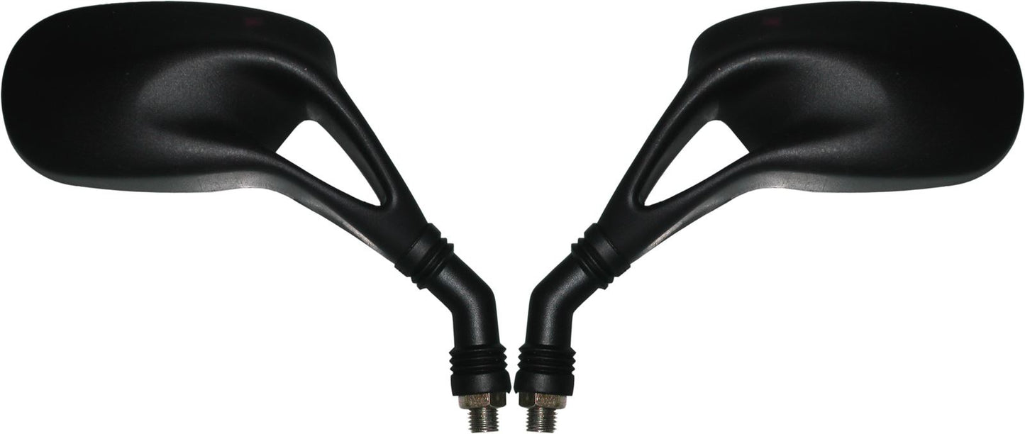 Mirrors 10mm Black Rectangle Left & Right For Yamaha (Pair)