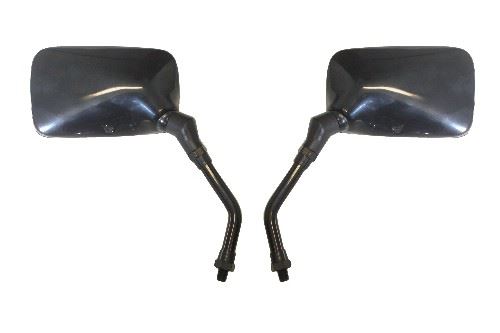 Mirrors Left & Right 10mm Black Rectangle Yamaha Thread
