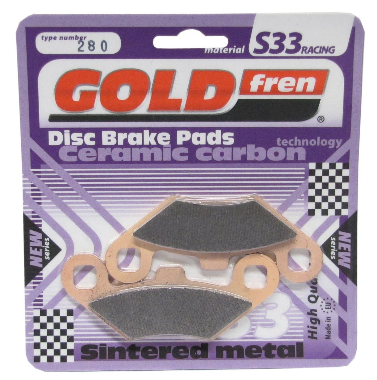 Goldfren Brake Pads S33-280 as fitted to Polaris similar pad to 320149