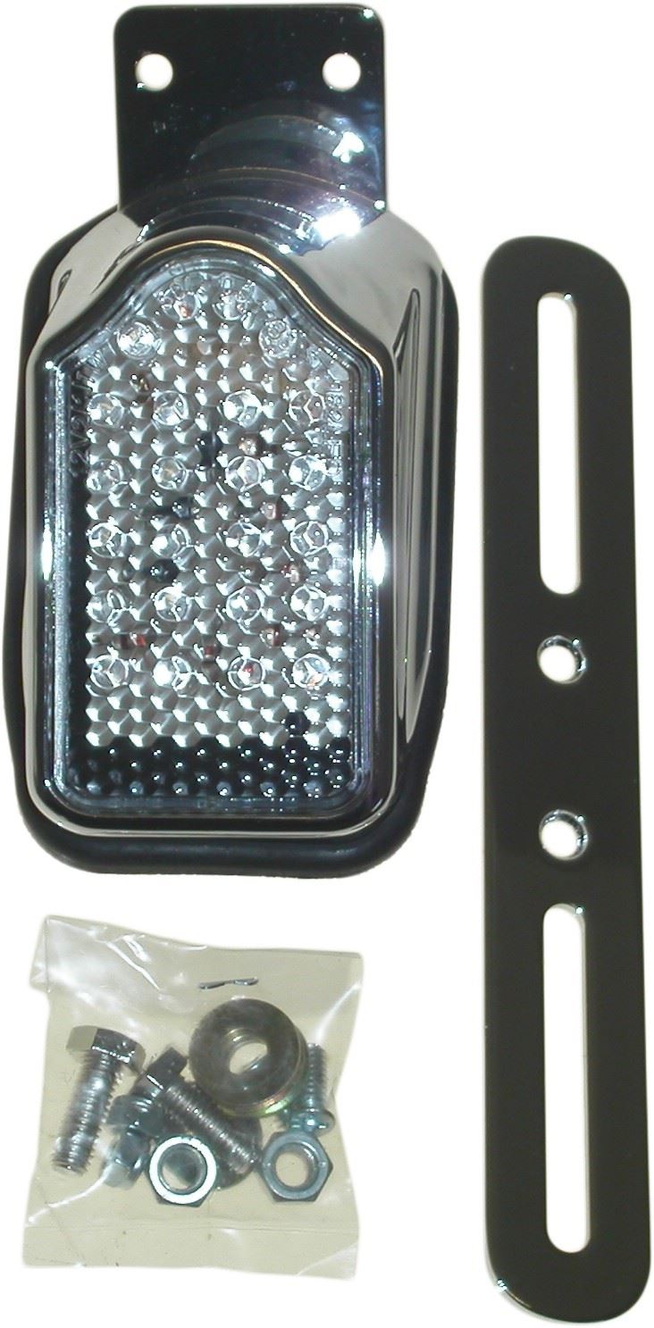 Taillight Complete Mini Tombstone with LED White & Red Lens