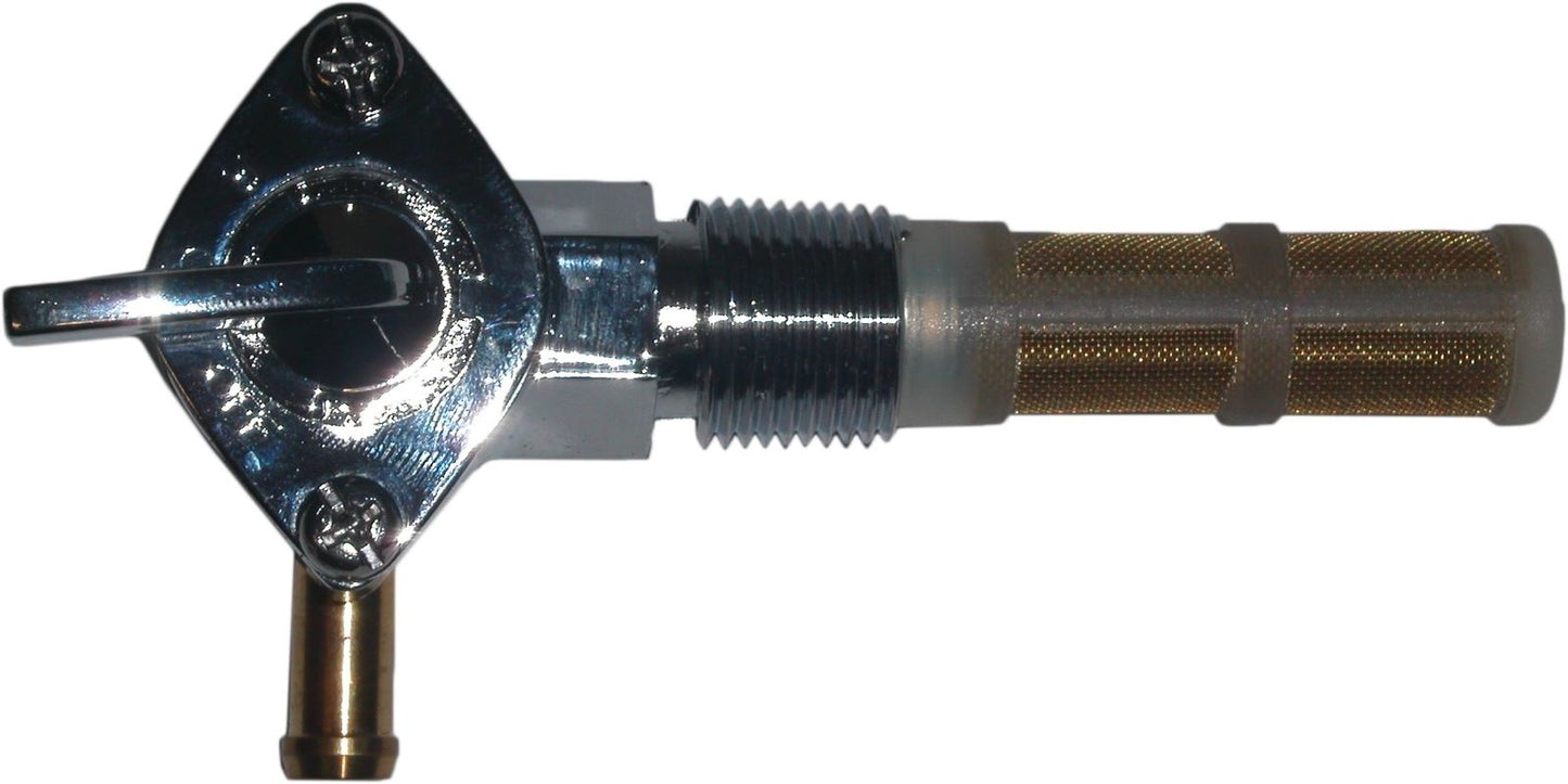 Petrol Tap Custom 3/8 BSP 90 Degree R/H outlet on,off & res (Each)