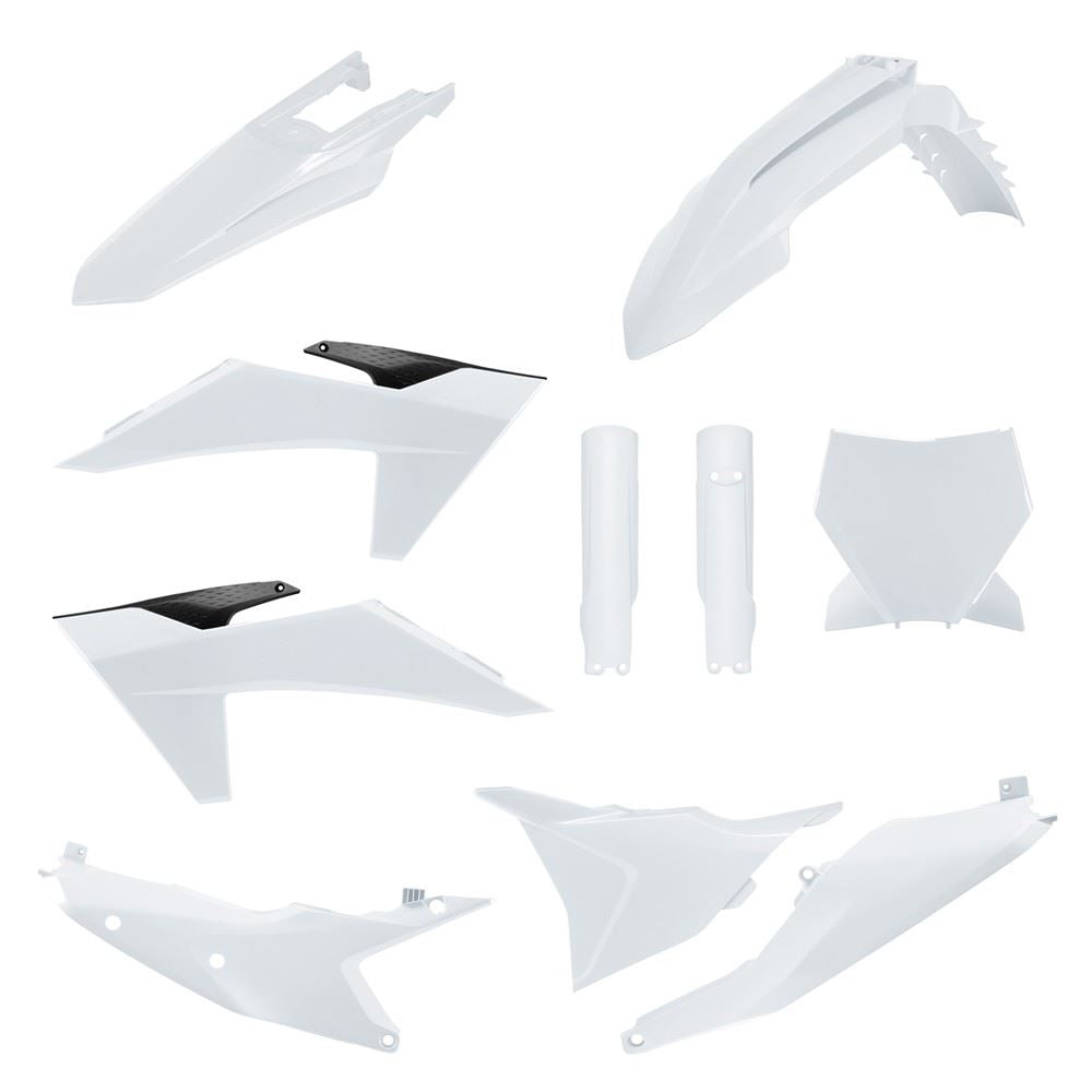 POLISPORT PLASTIC KIT + FORK GUARDS KTM SX/SX-F 2023-2024, WHITE