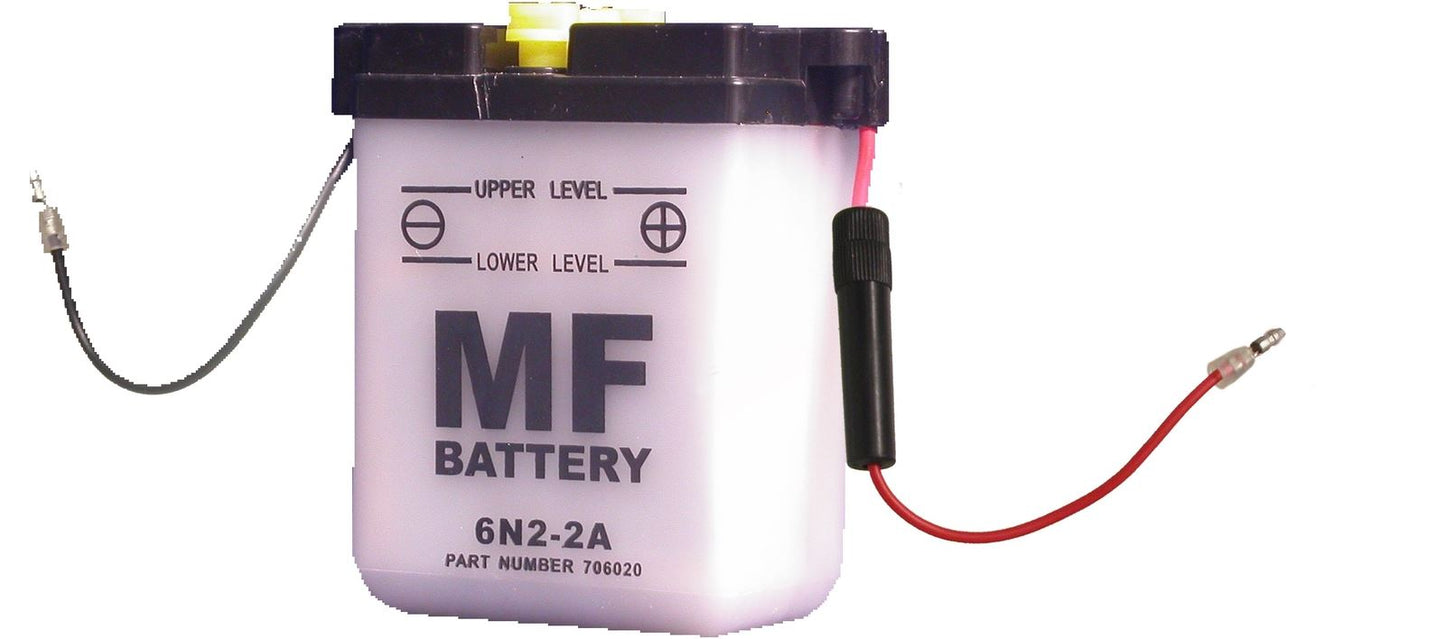 Battery 6N2-2A (Moto Morini Kanguro 350 1981 - 1991, Honda PF 50 Novio 1975)