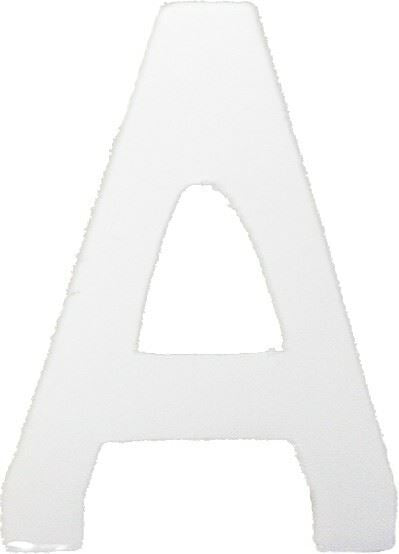 Digit 'A' 2.5" Gloss White (Per 10)