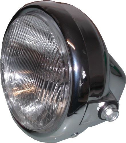 Headlight Round Chrome Complete Universal 7"(Not E4 Marked)