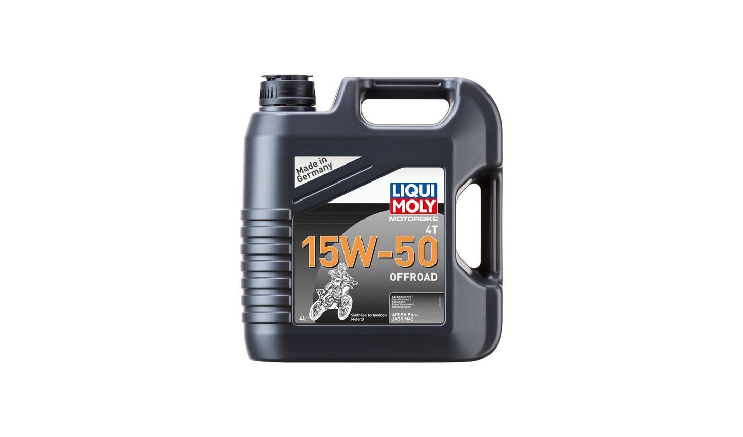 Liqui Moly 4T Motorbike 15w50 Off Road Synthetic Technology Oil 4 Litres