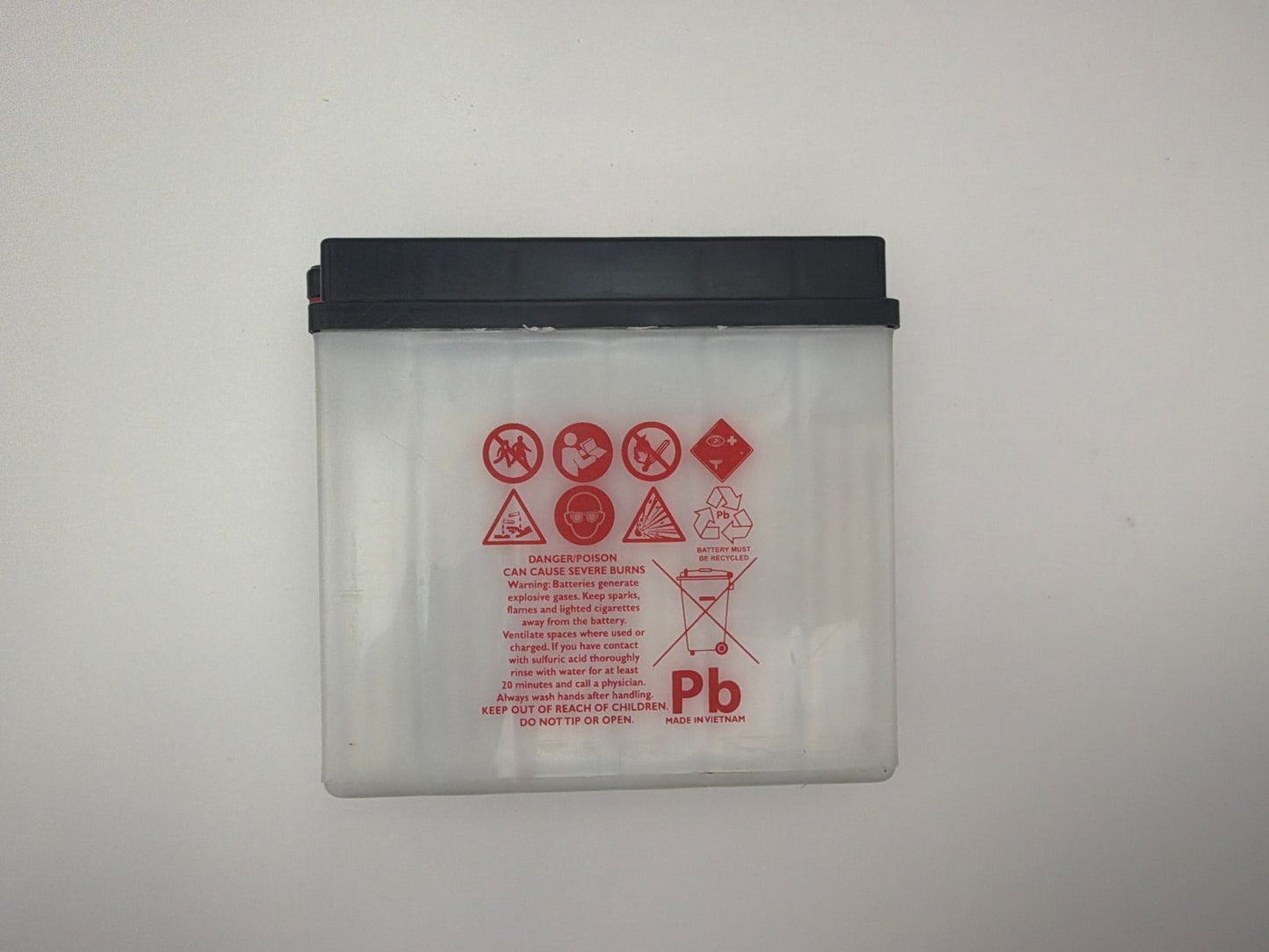 Battery 12N5.5-4B, GM6-4B With Acid Pack 12v 5.5AH L:135mm H:130mm W:60mm