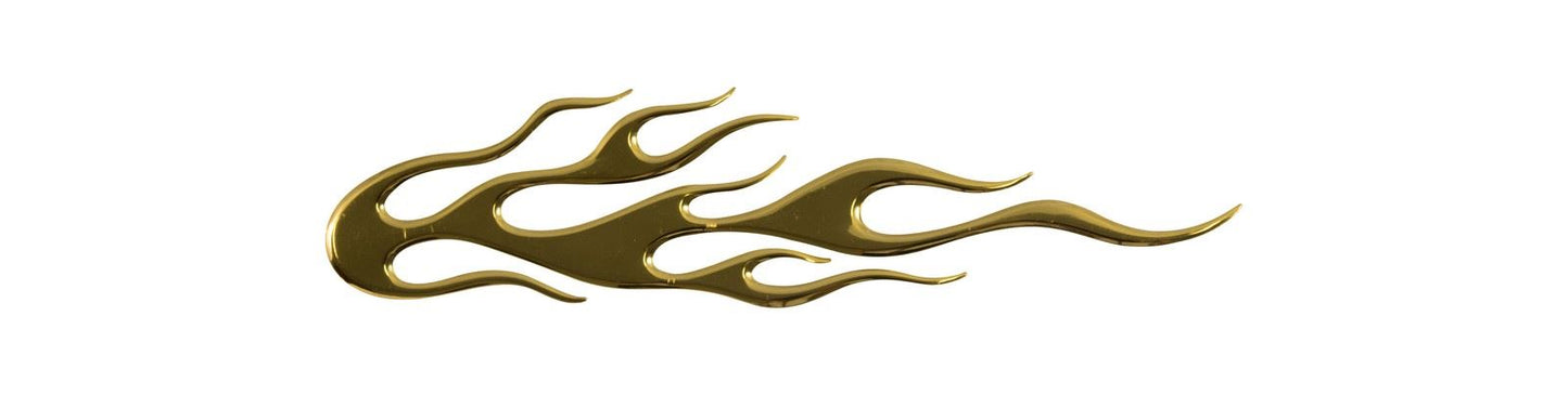 Flame Trim 120mm x 40mm Adhesive Gold (Pair)