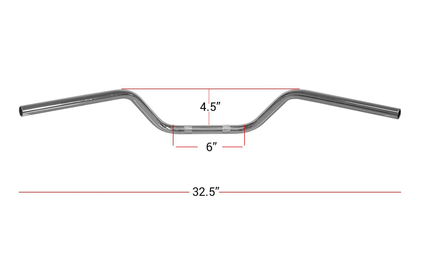 Handlebar 7/8'' Chrome 4.50'' Rise