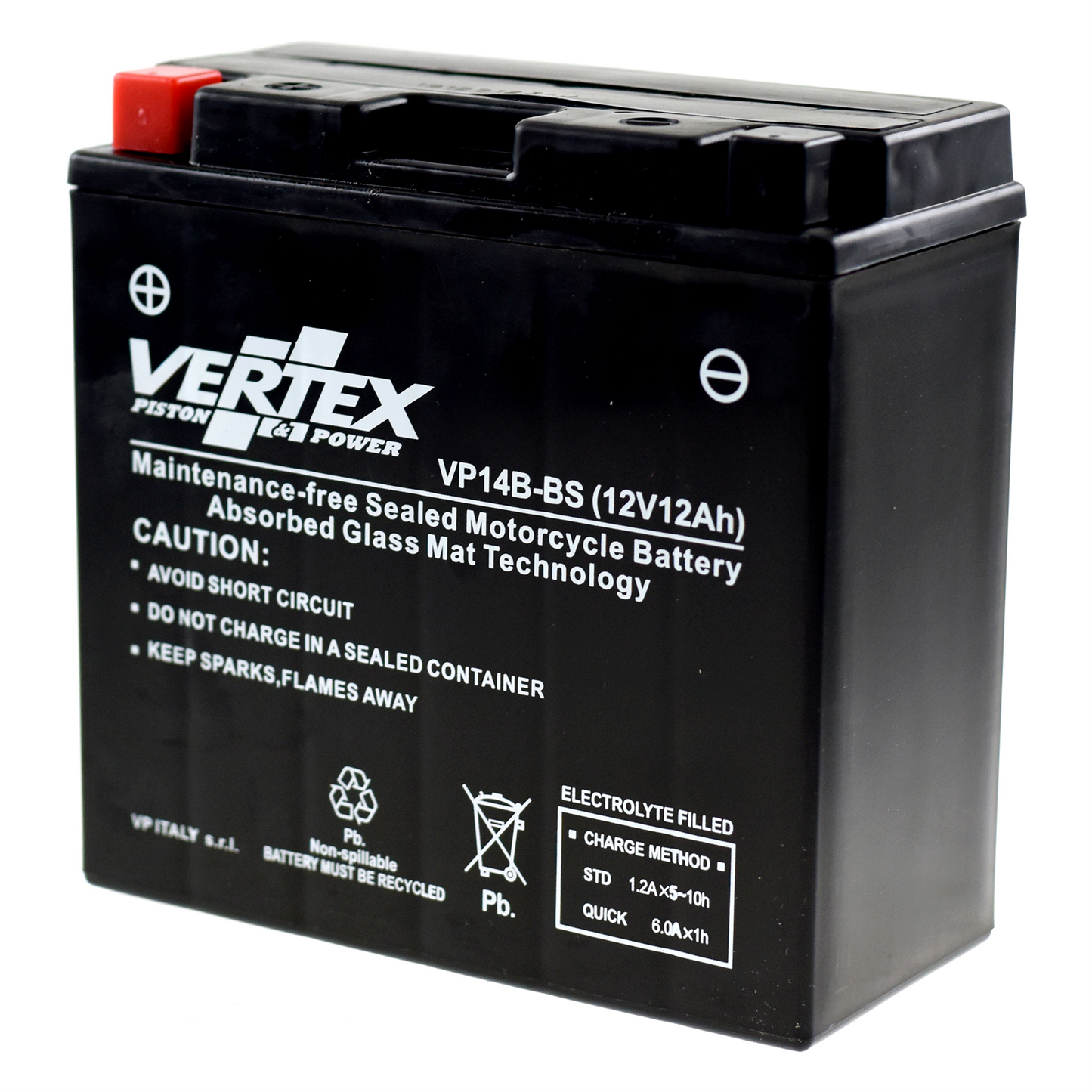 Vertex VP14B-BS Battery CT14B-4,CT14B-BS 813150 (L:150 mm x W:70 mm x H:145 mm)