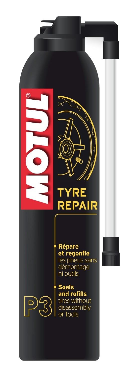 Motul P3 Tyre Repair Spray Sealant 300ml Reinflates Tube or Tubeless Instant