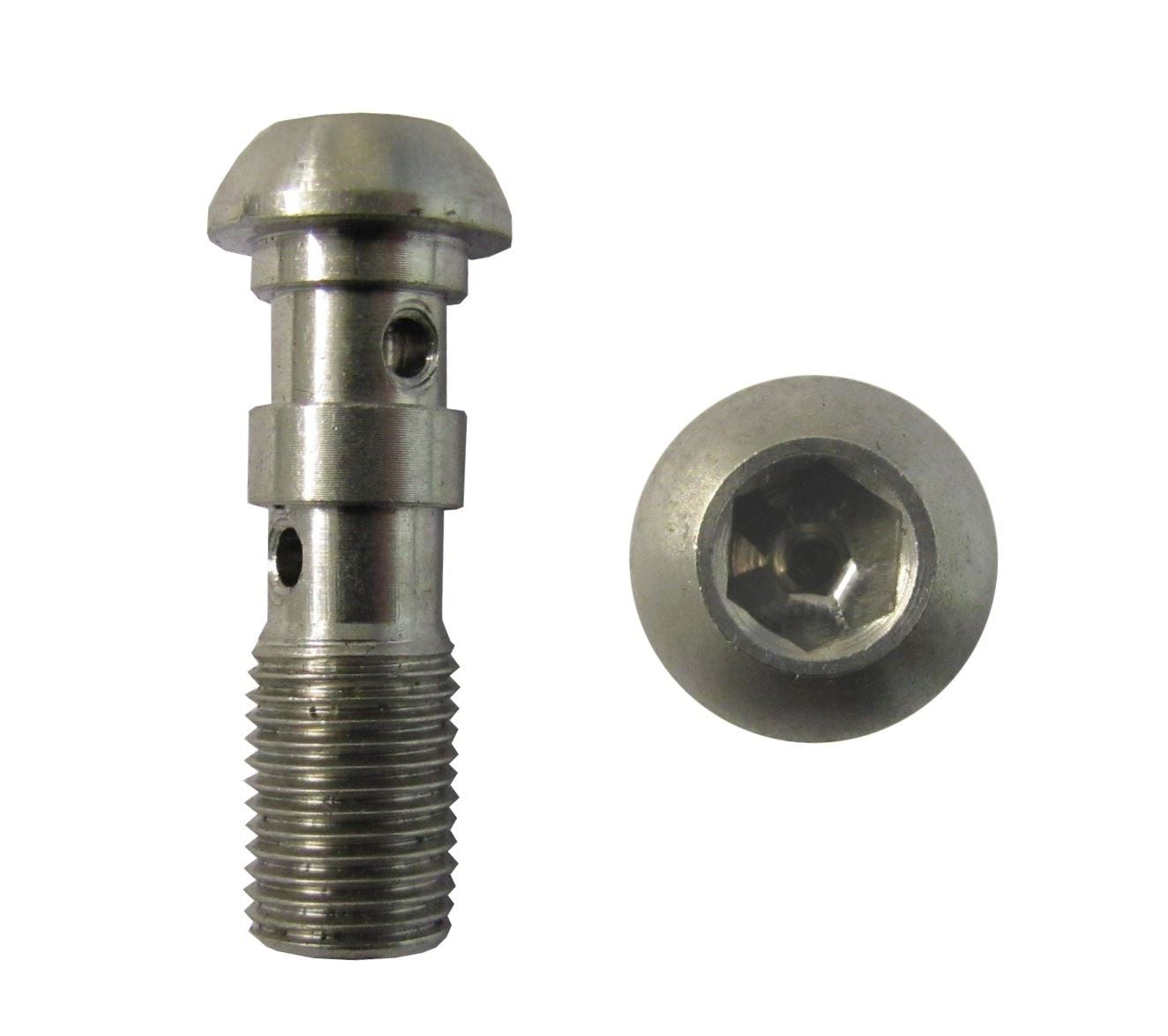 Stainless Steel Banjo Bolt 10mm x 1.00mm Double (Allen Head)