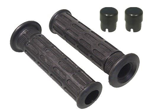Grips Honda Style Black Bar End Type to fit 1" Handlebars 130mm (Pair)