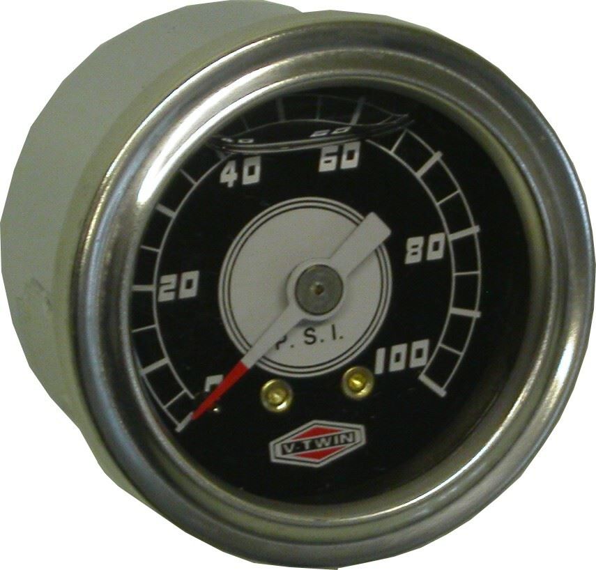 Oil Pressure Gauge Liquid with 3/8" UNF external thread