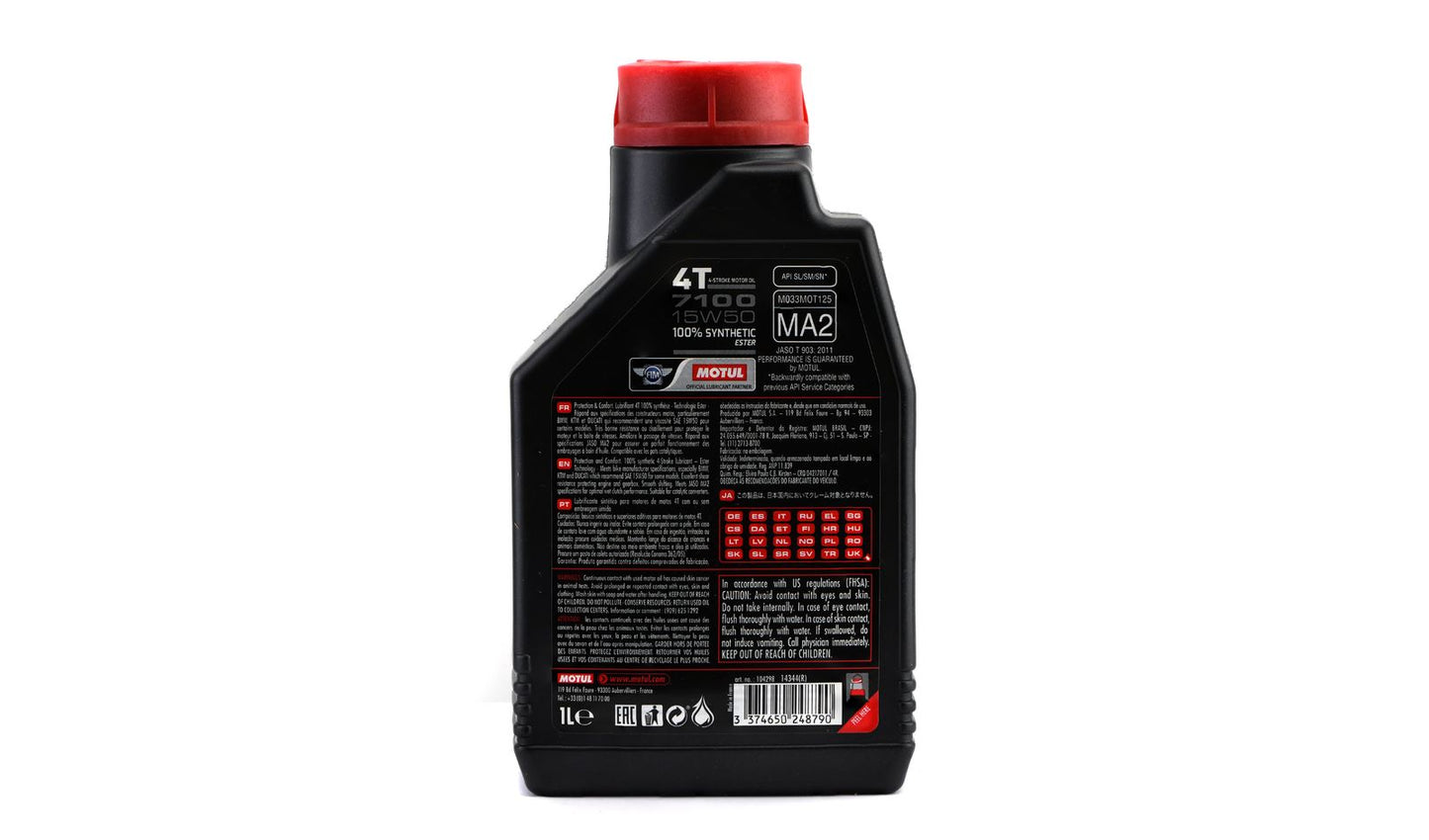 Motul 7100 15w50 4T 100% Synthetic 1 Litre