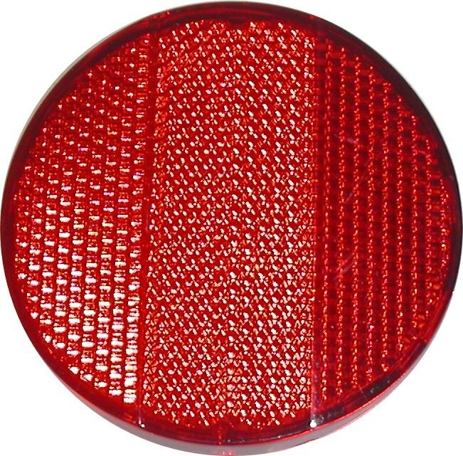Reflector Red Round Bolt-on O.D 66mm