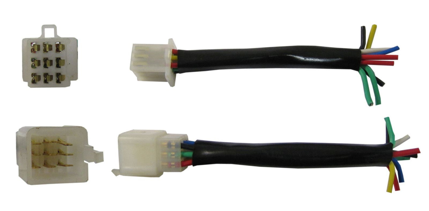 Plastic Connector 9 Pole Spade Male & Female Block with wire Each