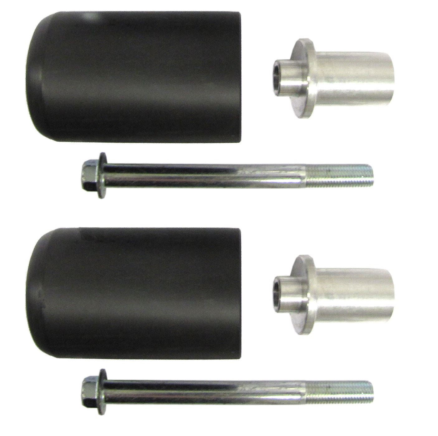Frame Sliders Black, Crash Bobbin, 10mm Bolt (Pair)