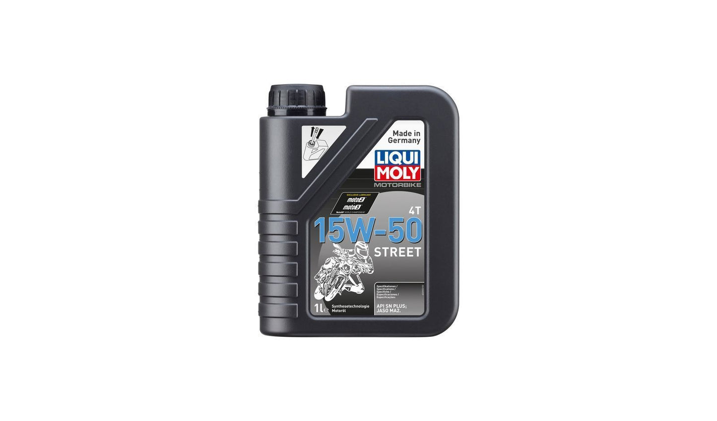 Liqui Moly 4T Motorbike 15w50 Street Synthetic Technology Oil 1 Litre