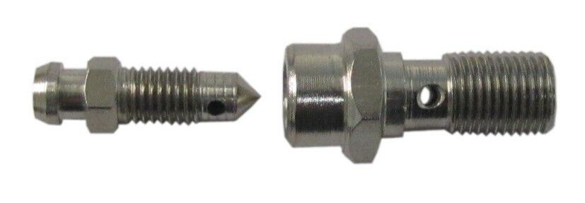 Stainless Banjo Bolt + Bleed Nipple 10mm x 1.25mm (Each)