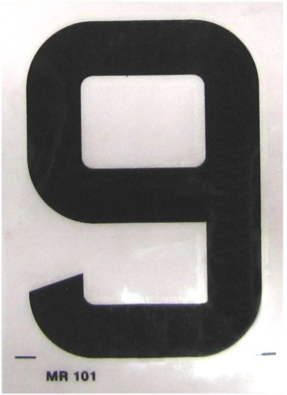 Numbers 9 for Plastic Plate Per 50