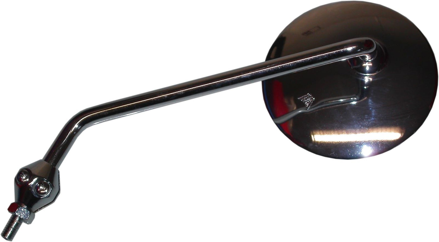 Mirror Left 8mm Chrome Round Early Honda (Knuckle Type)