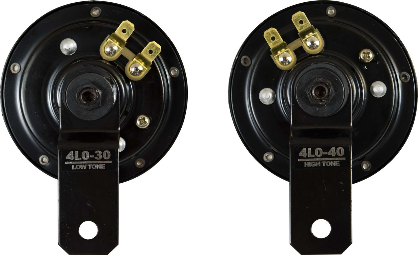 Horn 12 Volt Black Twin Type 90mm Diameter