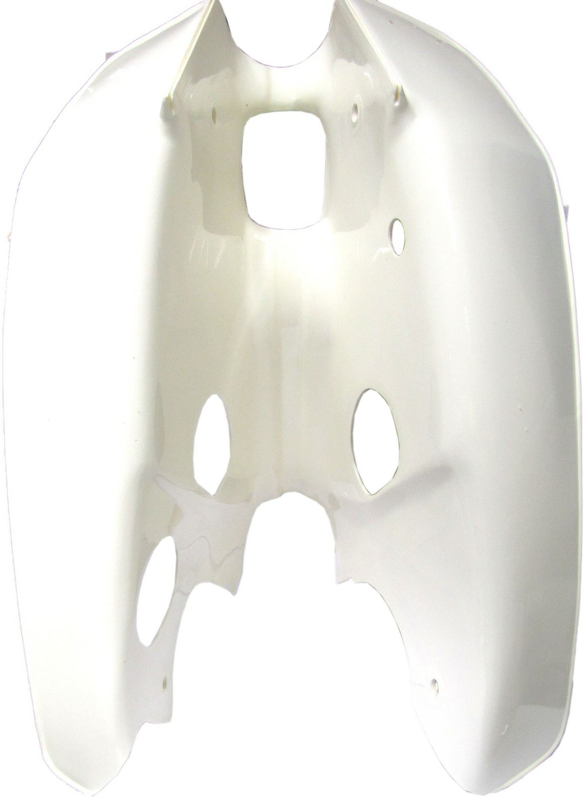 Legshields Front Honda C50ZZ, C70ZZ White (Rectangle Air Filter)