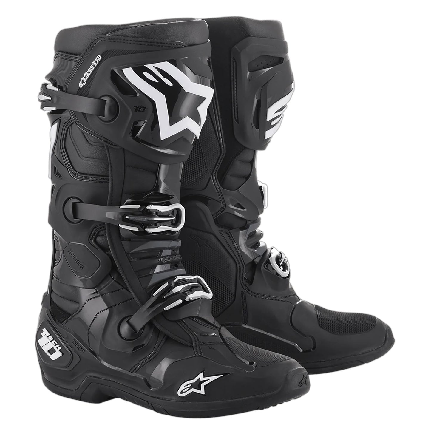 ALPINESTAR TECH-10 MX BOOTS BLACK/BLACK, SIZE 7 (41)