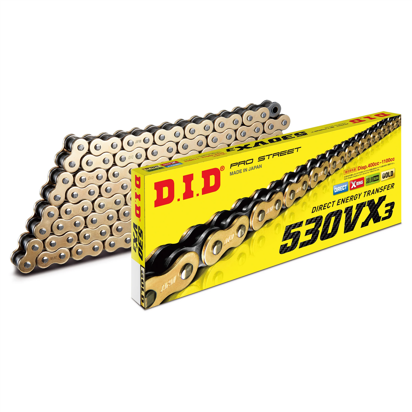 Chain DID 530VXGB-114 X-Ring(Gold)