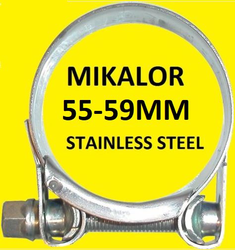Mikalor 55-59mm Stainless Steel Exhaust Clamp