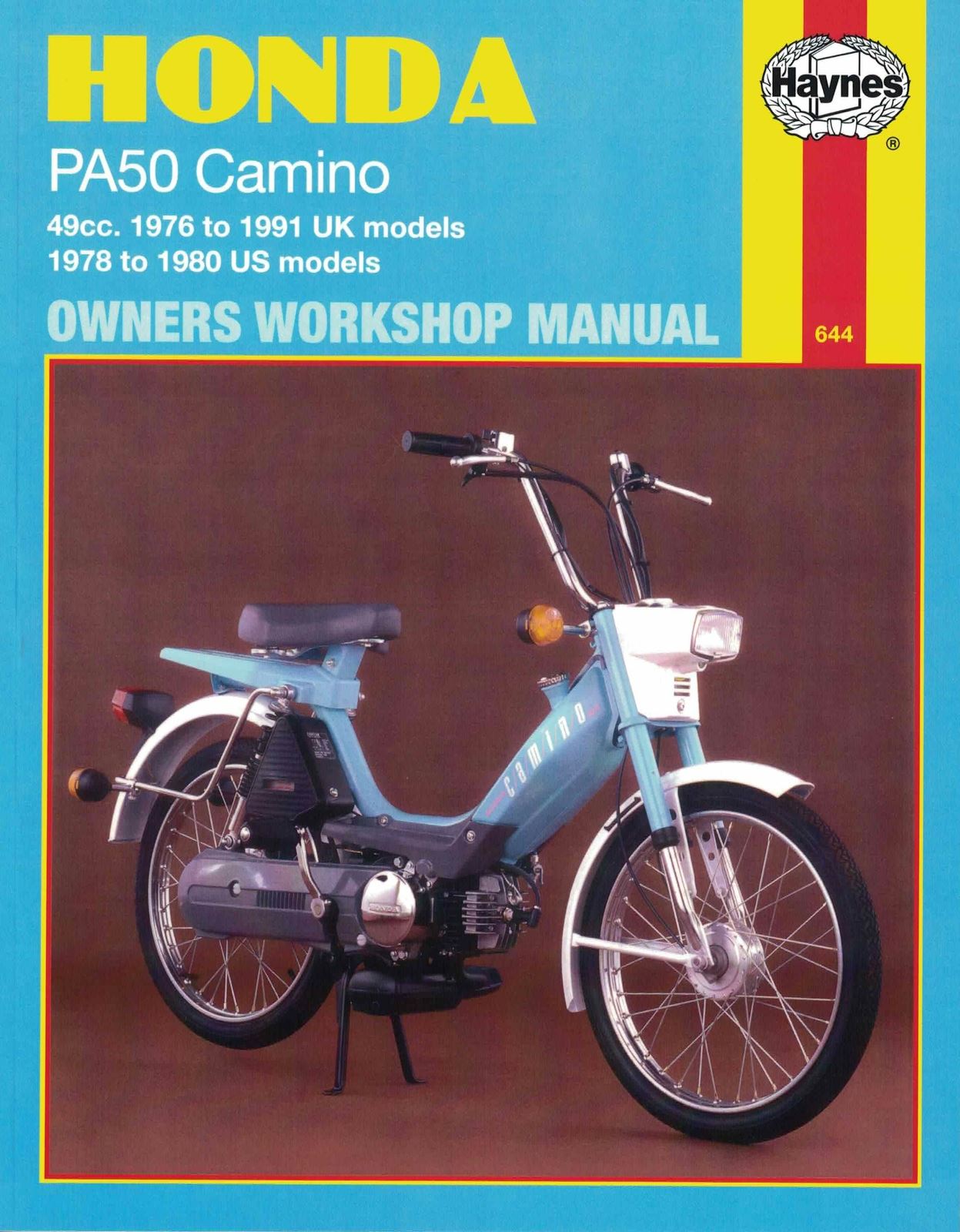 Haynes Manual Honda PA50 Camino 76-91