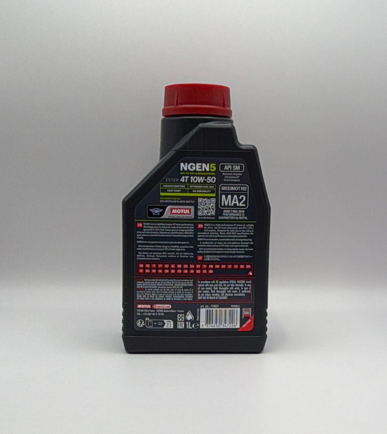 Motul NGEN 5 10w50 4T Next Generation Sustainable Ester Base Synthetic Blend (Upto 75% High Grade Regenerated Oils) API SP, JASO MA2 (2023) (12)