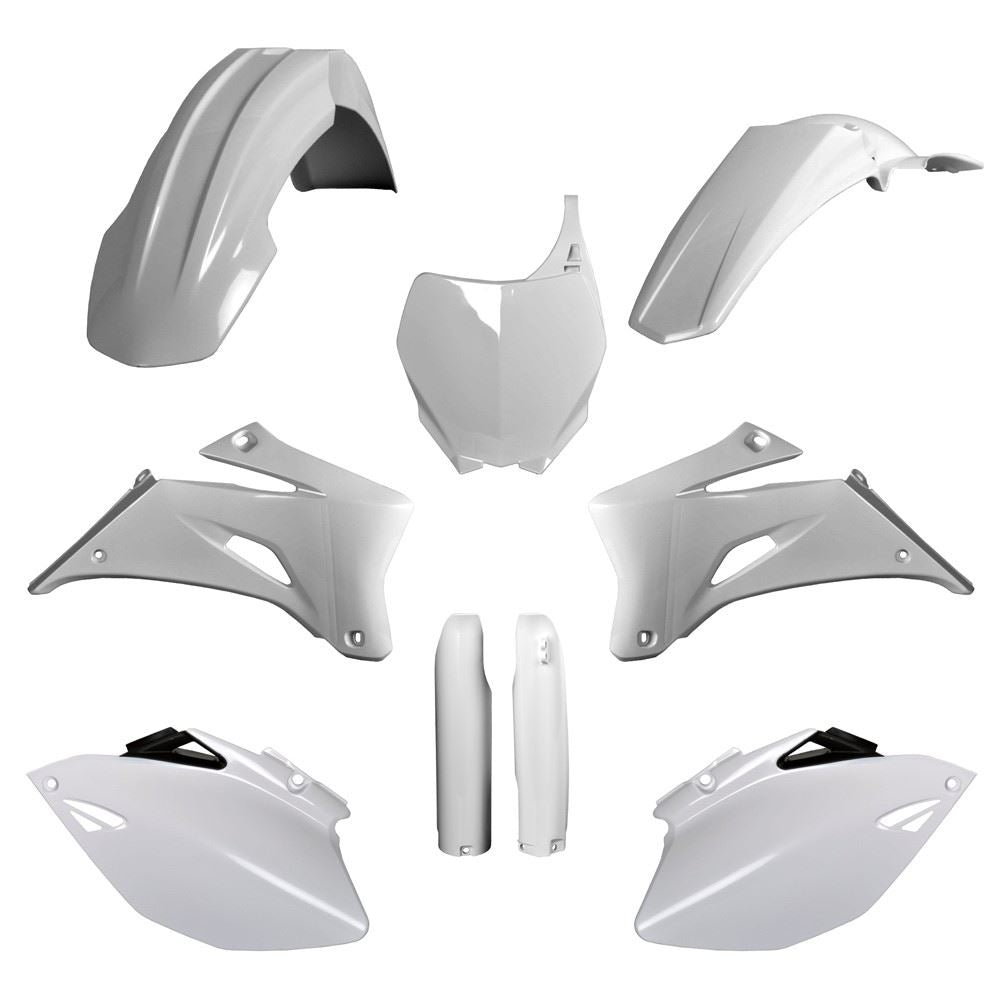 POLISPORT PLASTIC KIT + FORK GUARDS YAMAHA YZ250F 06-07, YZ450F 06-07, WHITE