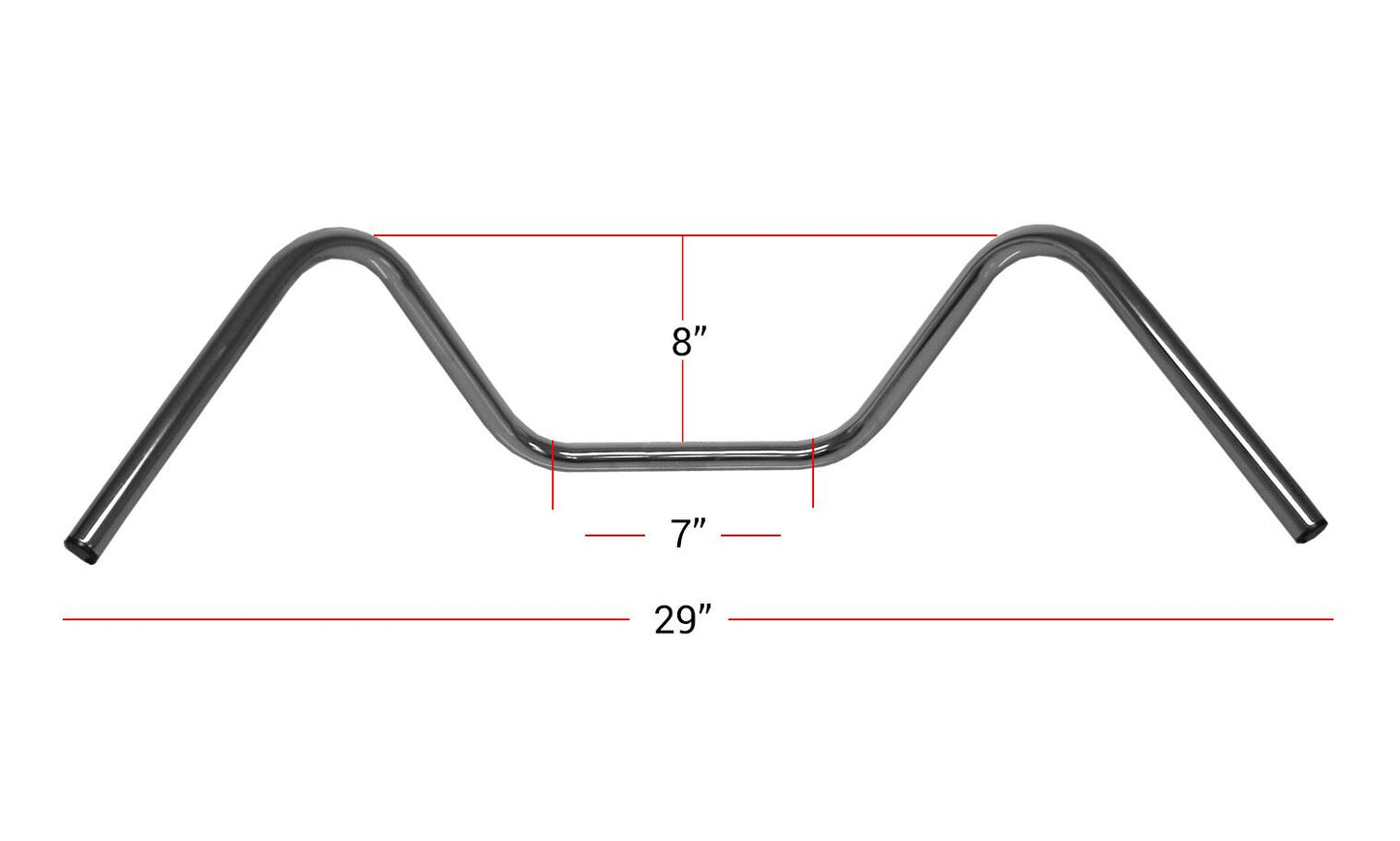 Handlebar 7/8'' Chrome Pull Back 7'' Rise