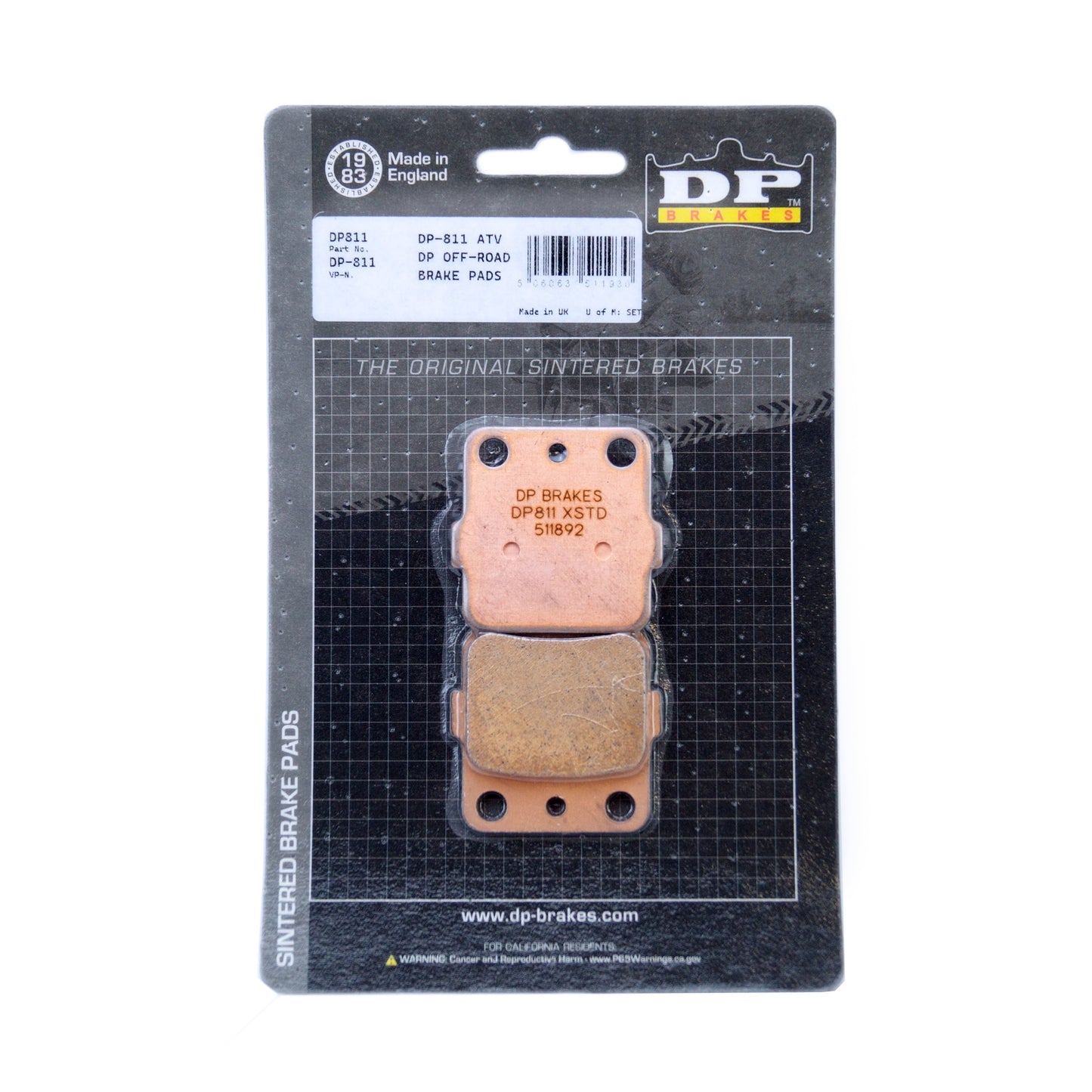 BRAKE PADS DUNLOPAD HARD DP811 BRAKES Premium Sintered