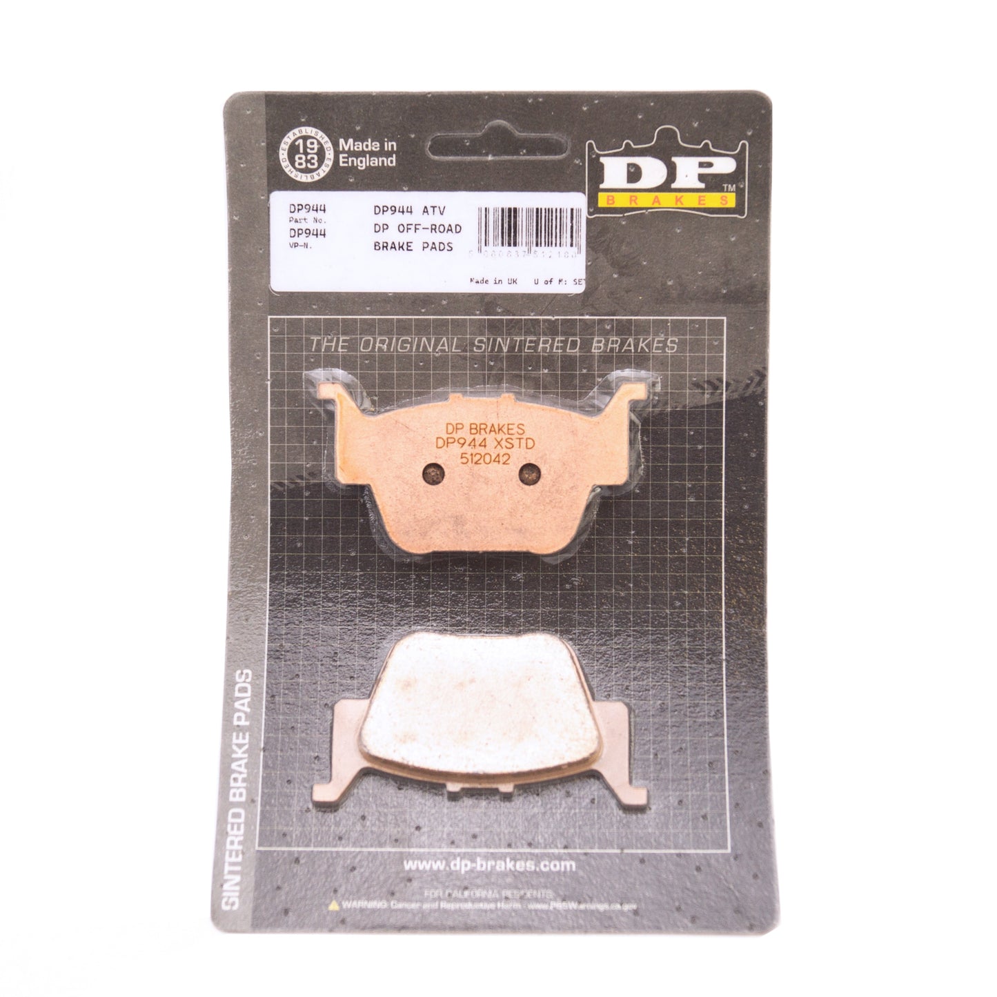 BRAKE PADS SINTERED DP BRAKES, DP944 Premium Sintered, FA373
