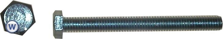 Bolts Hexagon 8mm x 60mm (12mm Spanner Size)(Pitch 1.25mm) (Per 20)