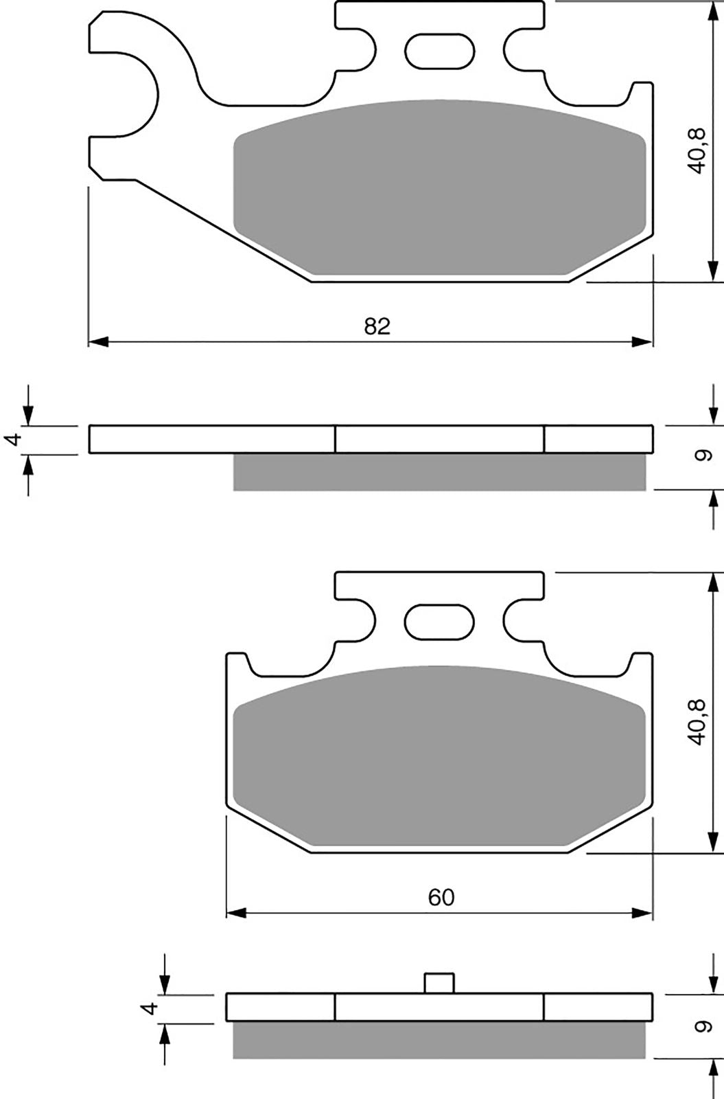 Goldfren Brake Pads S33-295, FA428, SBS816, FDB2235