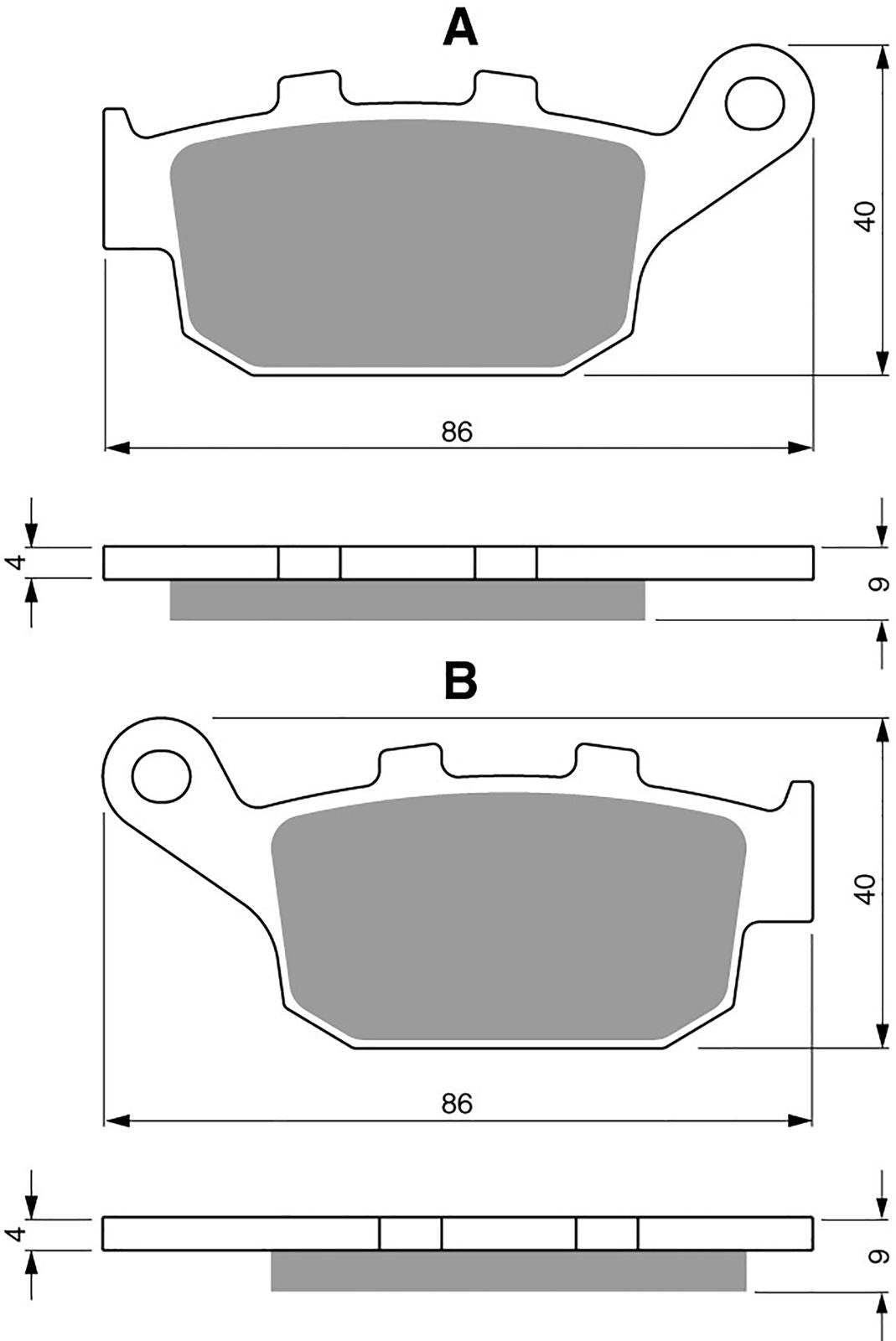 Goldfren Brake Pads AD306, FA496, SBS881