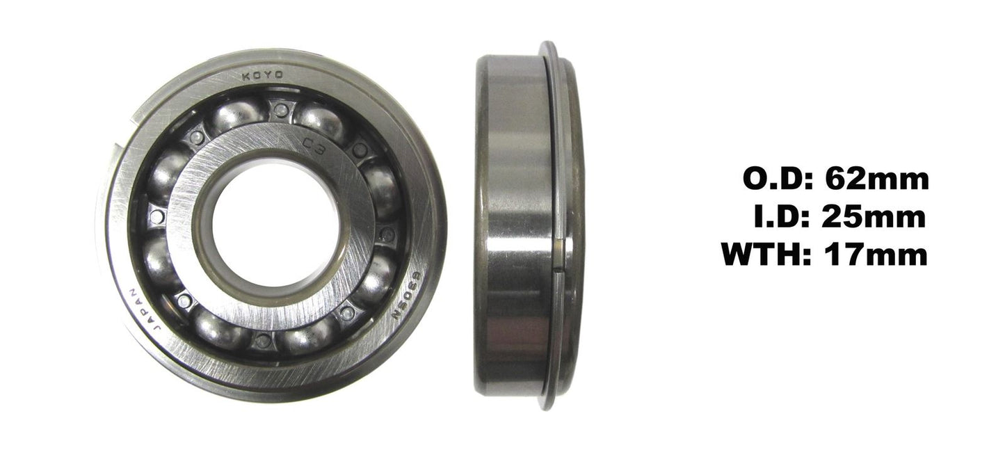 Koyo Bearing 6305-NR (ID:25mm x OD:62mm x W:17mm)