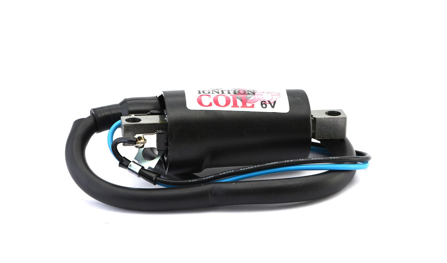 Ignition Coil 6v DC 2 Wires (90mm Centres) (P: 1.5Oh, S: 9.8KOh)